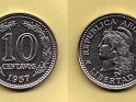 10 Centavos Argentina 1957 KM# 54. Subida por concordiense